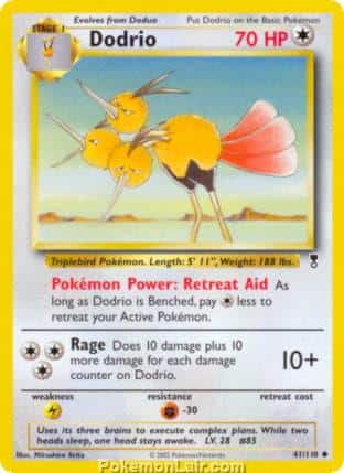 2002 Pokemon Trading Card Game Legendary Collection Set 41 Dodrio