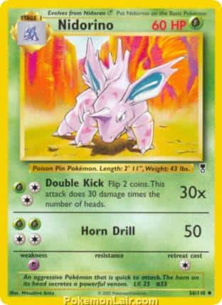 2002 Pokemon Trading Card Game Legendary Collection Set 56 Nidorino