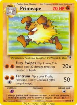 2002 Pokemon Trading Card Game Legendary Collection Set 59 Primeape