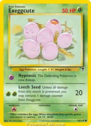 2002 Pokemon Trading Card Game Legendary Collection Set 75 Exeggcute