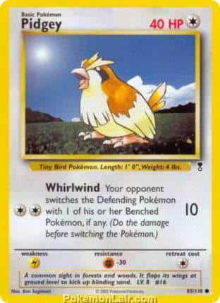 2002 Pokemon Trading Card Game Legendary Collection Set 85 Pidgey