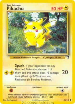 2002 Pokemon Trading Card Game Legendary Collection Set 86 Pikachu