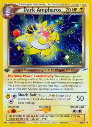 2002 Pokemon Trading Card Game NEO Destiny Price List 1 Dark Ampharos