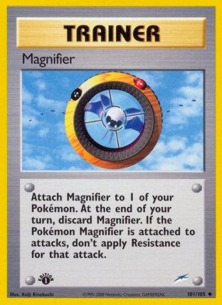 2002 Pokemon Trading Card Game NEO Destiny Price List 101 Magnifier
