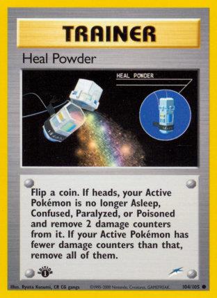 2002 Pokemon Trading Card Game NEO Destiny Price List 104 Heal Powder