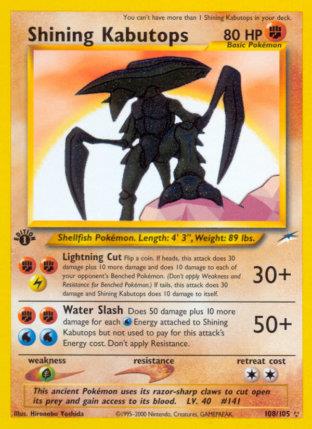 2002 Pokemon Trading Card Game NEO Destiny Price List 108 Shining Kabutops