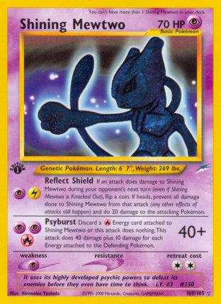 2002 Pokemon Trading Card Game NEO Destiny Price List 109 Shining Mewtwo