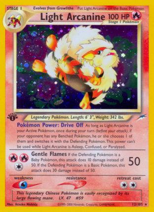 2002 Pokemon Trading Card Game NEO Destiny Price List 12 Light Arcanine