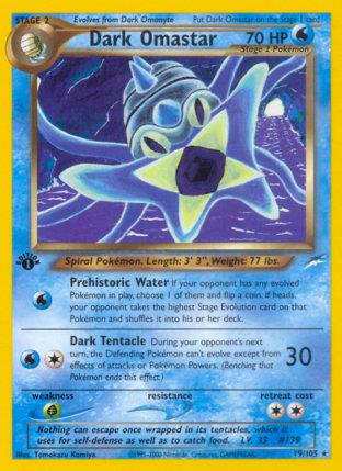 2002 Pokemon Trading Card Game NEO Destiny Price List 19 Dark Omastar