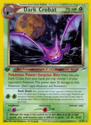 2002 Pokemon Trading Card Game NEO Destiny Price List 2 Dark Crobat