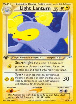 2002 Pokemon Trading Card Game NEO Destiny Price List 23 Light Lanturn