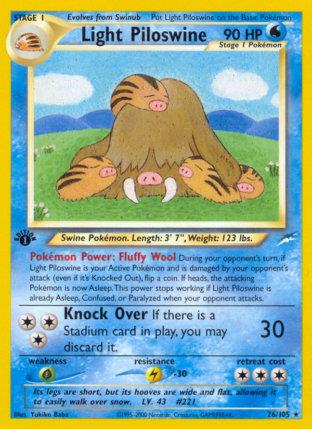 2002 Pokemon Trading Card Game NEO Destiny Price List 26 Light Piloswine