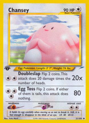 2002 Pokemon Trading Card Game NEO Destiny Price List 31 Chansey
