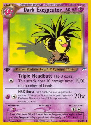 2002 Pokemon Trading Card Game NEO Destiny Price List 33 Dark Exeggcutor