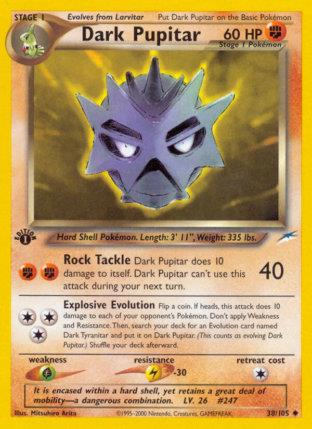 2002 Pokemon Trading Card Game NEO Destiny Price List 38 Dark Pupitar