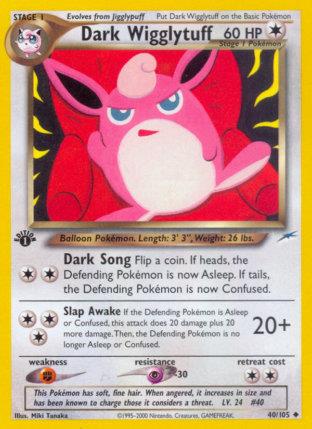 2002 Pokemon Trading Card Game NEO Destiny Price List 40 Dark Wigglytuff
