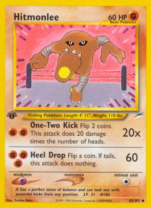 2002 Pokemon Trading Card Game NEO Destiny Price List 42 Hitmonlee