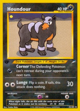 2002 Pokemon Trading Card Game NEO Destiny Price List 43 Houndour