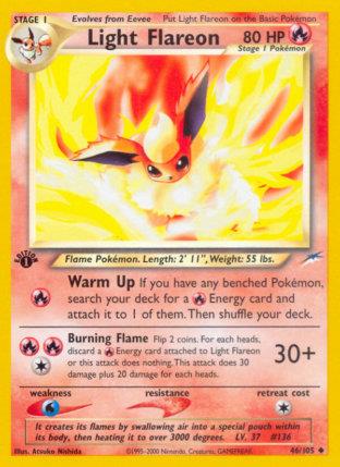 2002 Pokemon Trading Card Game NEO Destiny Price List 46 Light Flareon