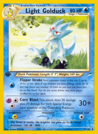 2002 Pokemon Trading Card Game NEO Destiny Price List 47 Light Golduck