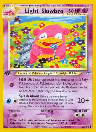 2002 Pokemon Trading Card Game NEO Destiny Price List 51 Light Slowbro