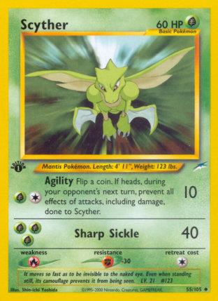 2002 Pokemon Trading Card Game NEO Destiny Price List 55 Scyther