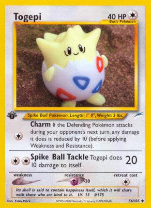 2002 Pokemon Trading Card Game NEO Destiny Price List 56 Togepi