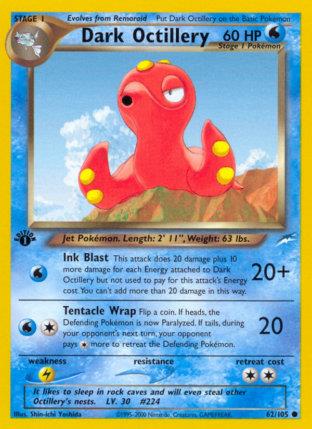 2002 Pokemon Trading Card Game NEO Destiny Price List 62 Dark Octillery