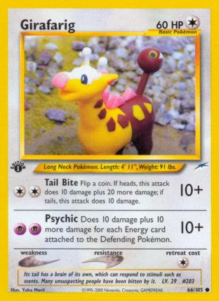 2002 Pokemon Trading Card Game NEO Destiny Price List 66 Girafarig
