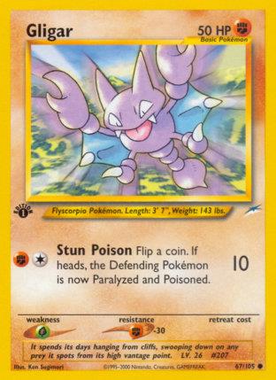 2002 Pokemon Trading Card Game NEO Destiny Price List 67 Gligar