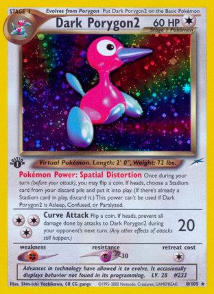 2002 Pokemon Trading Card Game NEO Destiny Price List 8 Dark Porygon2