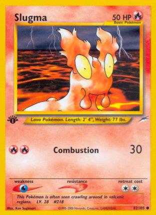 2002 Pokemon Trading Card Game NEO Destiny Price List 82 Slugma
