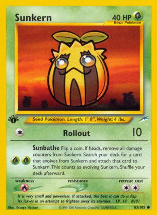 2002 Pokemon Trading Card Game NEO Destiny Price List 83 Sunkern