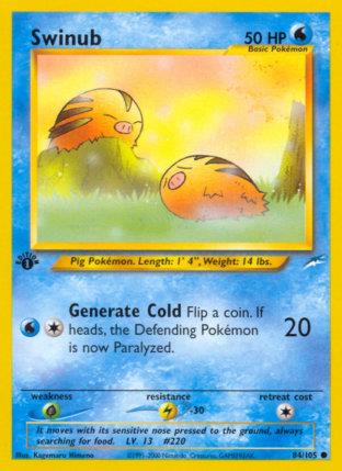 2002 Pokemon Trading Card Game NEO Destiny Price List 84 Swinub