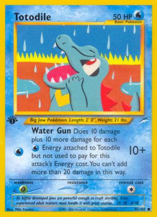 2002 Pokemon Trading Card Game NEO Destiny Price List 85 Totodile