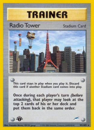 2002 Pokemon Trading Card Game NEO Destiny Price List 95 Radio Tower