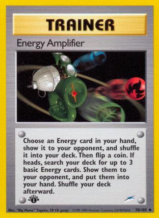 2002 Pokemon Trading Card Game NEO Destiny Price List 98 Energy Amplifier