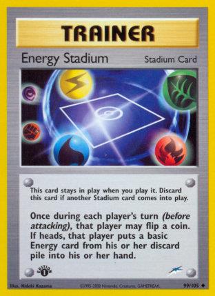 2002 Pokemon Trading Card Game NEO Destiny Price List 99 Energy Stadium