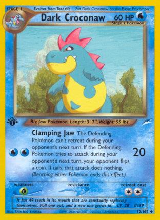 2002 Pokemon Trading Card Game NEO Destiny Set 32 Dark Croconaw