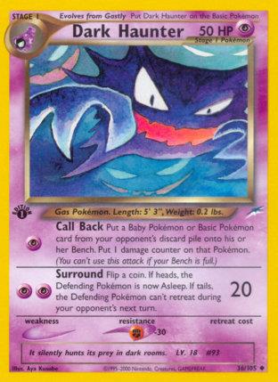 2002 Pokemon Trading Card Game NEO Destiny Set 36 Dark Haunter