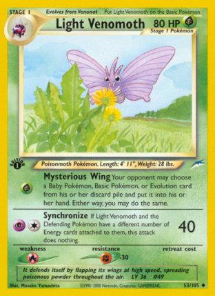 2002 Pokemon Trading Card Game NEO Destiny Set 53 Light Venomoth