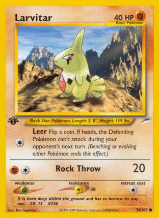 2002 Pokemon Trading Card Game NEO Destiny Set 70 Larvitar