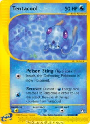 2003 Pokemon Trading Card Game Aquapolis Price List 113 Tentacool