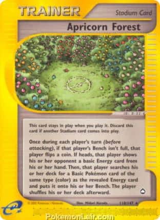 2003 Pokemon Trading Card Game Aquapolis Price List 118 Apricorn Forest