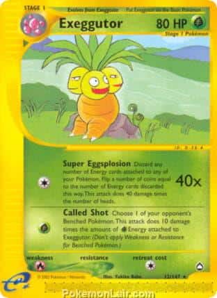 2003 Pokemon Trading Card Game Aquapolis Price List 12 Exeggutor