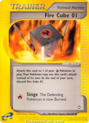 2003 Pokemon Trading Card Game Aquapolis Price List 122 Fire Cube 01