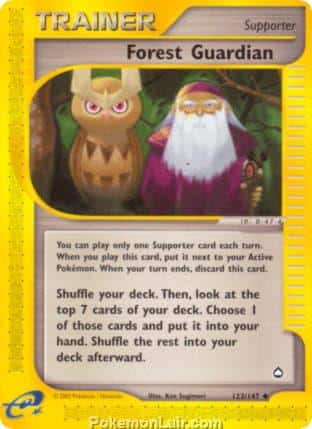 2003 Pokemon Trading Card Game Aquapolis Price List 123 Forest Guardian