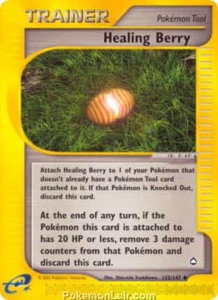 2003 Pokemon Trading Card Game Aquapolis Price List 125 Healing Berry