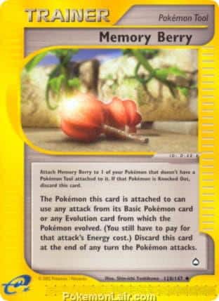 2003 Pokemon Trading Card Game Aquapolis Price List 128 Memory Berry