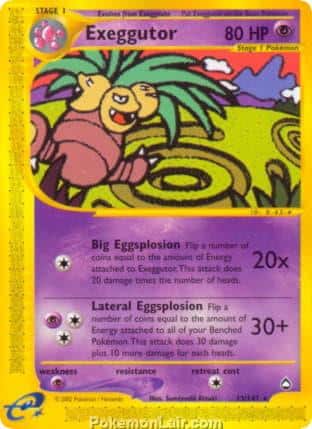 2003 Pokemon Trading Card Game Aquapolis Price List 13 Exeggutor
